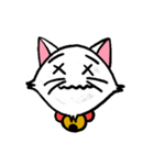 白い子猫フランネル（個別スタンプ：21）