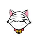 白い子猫フランネル（個別スタンプ：24）