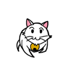 白い子猫フランネル（個別スタンプ：32）