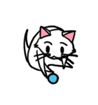 白い子猫フランネル（個別スタンプ：36）