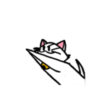 白い子猫フランネル（個別スタンプ：40）