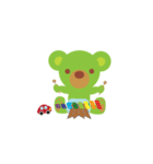 グリーンベイビーベアーのクローバー（個別スタンプ：5）
