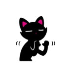 しゃべれないクロネコ（個別スタンプ：5）