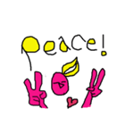カラー人間シリーズ①英語のMr.pinkマン（個別スタンプ：26）