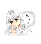 少女漫画風スタンプ 〜女子高生〜（個別スタンプ：24）