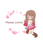 KAWAII ピンクガール（個別スタンプ：37）