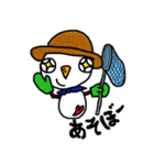 冬じゃなくても，ゆきだるまです。（個別スタンプ：35）