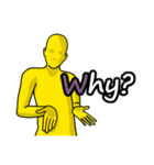 黄色男のパフォーマンス（英語）（個別スタンプ：11）