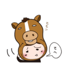 馬じろうとわたし。（個別スタンプ：14）