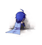 Everyday,not human boy and a human girl（個別スタンプ：34）