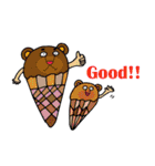 アイスクリーム！おにぎり！海の仲間！（個別スタンプ：8）
