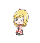 着物ブロンドガール（個別スタンプ：24）