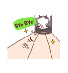 たれ耳ネコさんtoたれ耳うさぎさん（個別スタンプ：4）