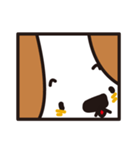 四角いワンちゃんスタンプ（個別スタンプ：1）