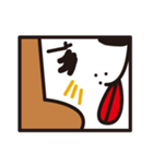 四角いワンちゃんスタンプ（個別スタンプ：27）