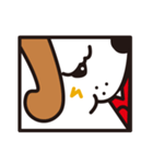 四角いワンちゃんスタンプ（個別スタンプ：33）