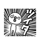 漫画っぽい赤鼻で片眉毛なやつ（個別スタンプ：28）