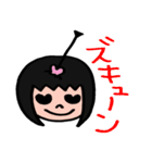 女の子時々動物（個別スタンプ：3）