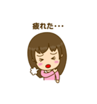 かわいい女の子のスタンプ -基本編-（個別スタンプ：37）