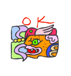 マヤ文字で英語スタンプ（個別スタンプ：1）