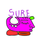 マヤ文字で英語スタンプ（個別スタンプ：17）