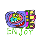 マヤ文字で英語スタンプ（個別スタンプ：18）