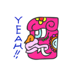 マヤ文字で英語スタンプ（個別スタンプ：19）