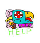 マヤ文字で英語スタンプ（個別スタンプ：24）