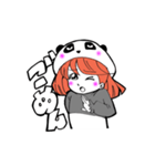 パンダのきぐるみを着た女の子（個別スタンプ：2）