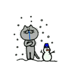 グレーのこねこと（個別スタンプ：23）