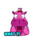 Pinky Hippo - too cute - (EN)（個別スタンプ：5）