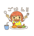 おんなの子とクマ（個別スタンプ：8）