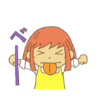 おんなの子とクマ（個別スタンプ：21）