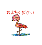 ペンで描いた仲間たち4。なかよし編（個別スタンプ：9）