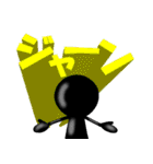 飛び出す文字と遊ぶ人（個別スタンプ：28）