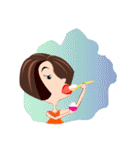 Trendy Girl（個別スタンプ：10）