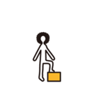 暇人アフロ ver.2（個別スタンプ：9）