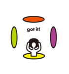 暇人アフロ ver.2（個別スタンプ：36）