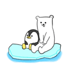 しろくまくんとペンギンさん（個別スタンプ：3）