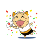 とぼけた顔してそそのかす腹巻猫。（個別スタンプ：31）