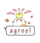 英語で気持ちを伝える吹き出し猫ちゃん（個別スタンプ：4）