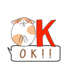 英語で気持ちを伝える吹き出し猫ちゃん（個別スタンプ：35）