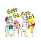 お着物三人娘ヨキコトキク2（個別スタンプ：37）
