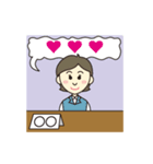 事務的対応ピープル（個別スタンプ：40）