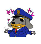 ダックス署長とプードル婦警（個別スタンプ：9）