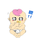 Pink Hair Baby（個別スタンプ：14）