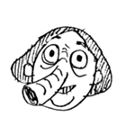 変顔たち。～落書き編～（個別スタンプ：36）