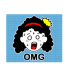 面白い漫画顔（個別スタンプ：28）