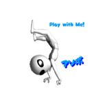 宇宙人のエイリアングレイさん3D（個別スタンプ：9）