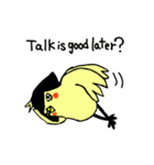 Bobbed parakeet English version（個別スタンプ：2）